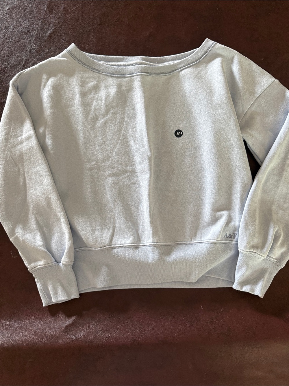 Abercrombie & Fitch Pale Blue Off-the-Shoulder Sweater girls 13/14